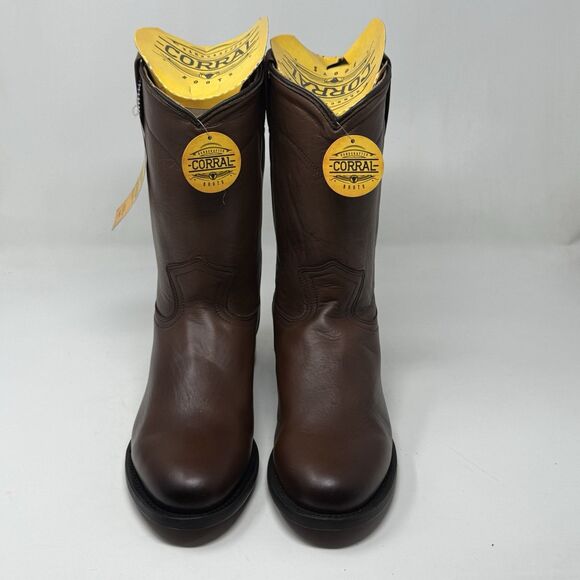 Corral A4068 Cowboy Roper Boots Mens 10 D Brown Cow Leather Mid Calf Western - Picture 6 of 15